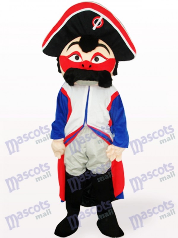 Costume de mascotte adulte pirate rouge visage