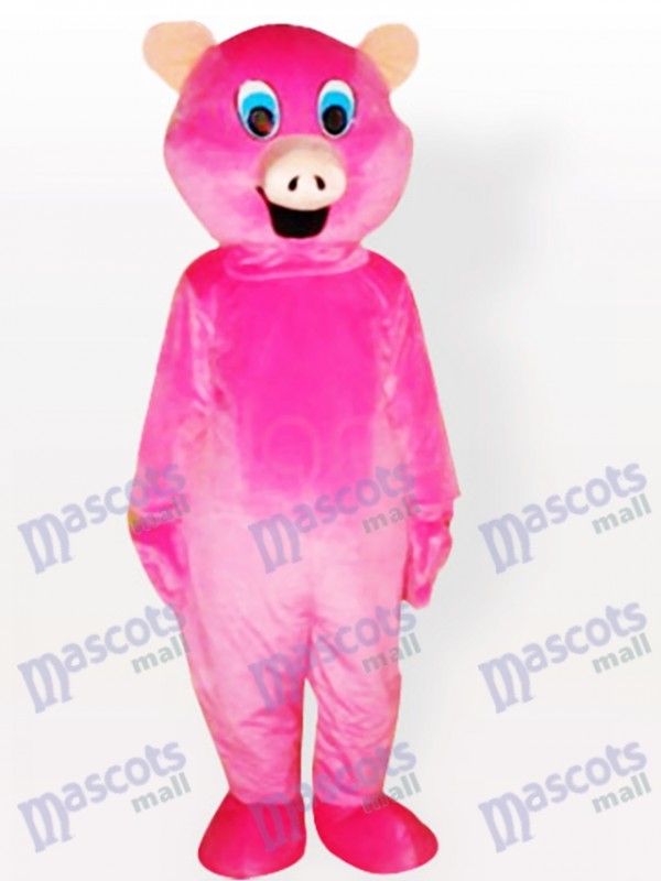 Costume de mascotte d'animal adulte de cochon rose