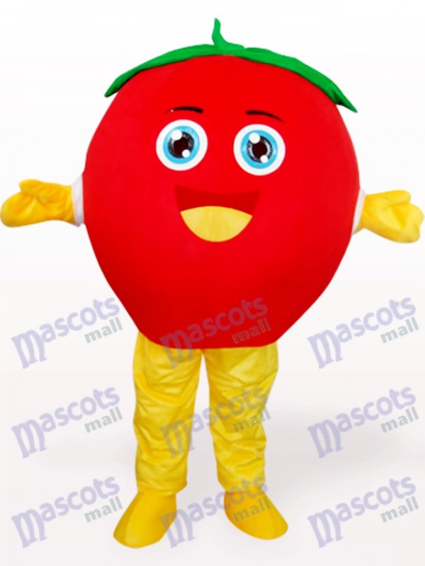 Costume de mascotte adulte heureux fruits tomate