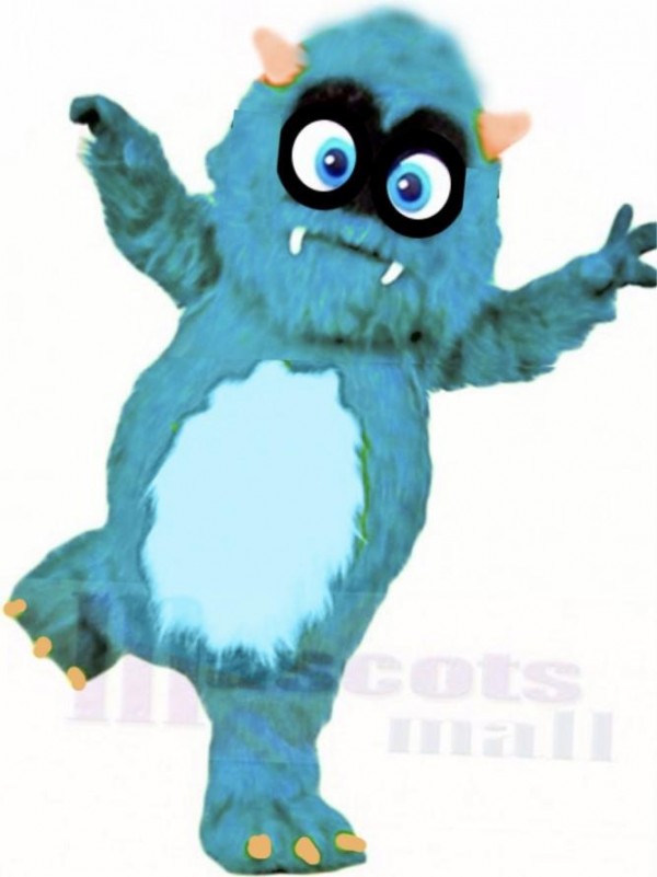 Duveteux Bleu Monstre Mascotte Costume