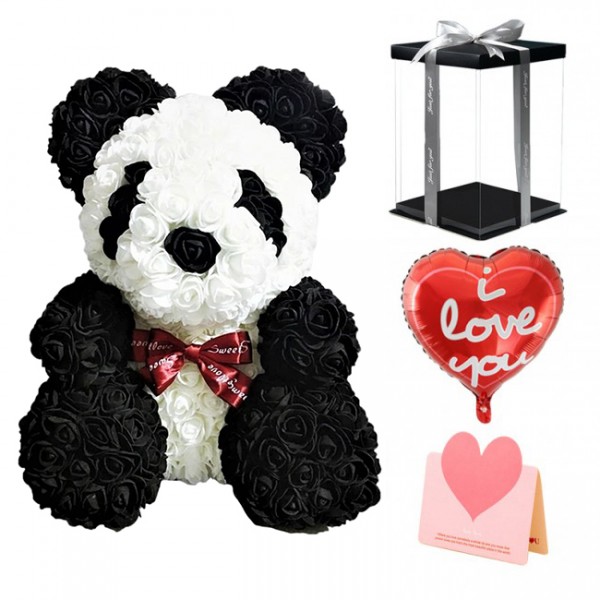 Panda Ours Rose Meilleur cadeau pour la fête des mères, la Saint-Valentin, les anniversaires, les mariages et les anniversaires