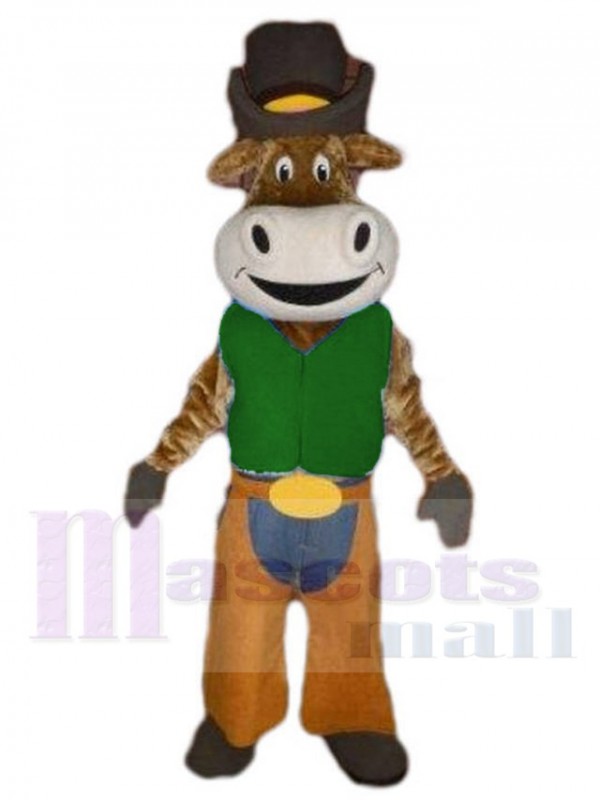 Cow-boy Bœuf Bovins maskottchen kostüm