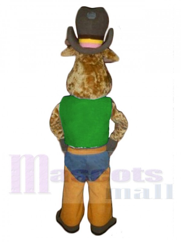 Cow-boy Bœuf Bovins maskottchen kostüm