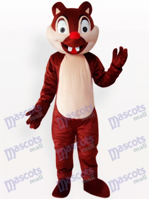 Costume de mascotte de deux animaux écureuil animal adulte