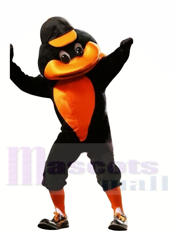 sport canard avec Orange Chapeau Mascotte Les costumes Animal