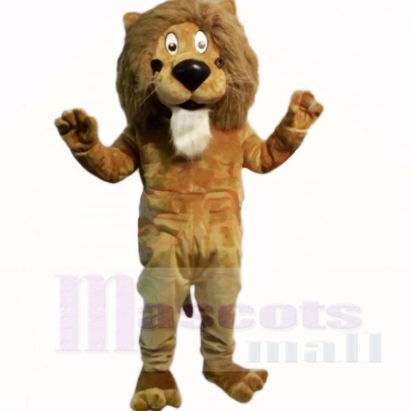 marron Amical Poids léger Lion Costumes De Mascotte Dessin animé
