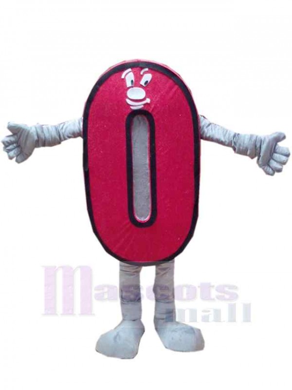Chiffre arabe costume de mascotte