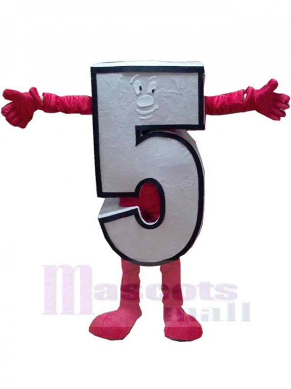 Chiffre arabe costume de mascotte