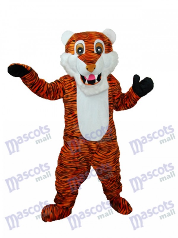Rougeâtre marron Bande tigre Adulte Mascotte Costume Animal
