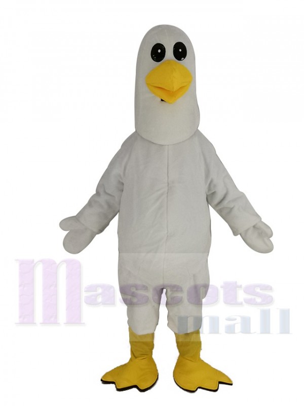 blanc Mouette Oiseau Mascotte Costume