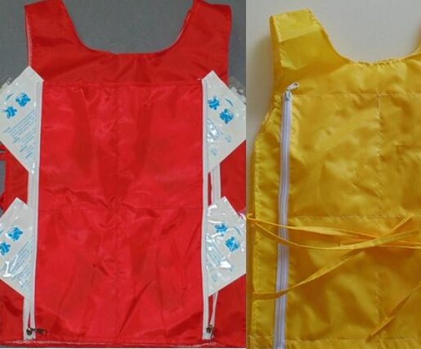 Mascotte Costume Refroidissement Gilet pour Stockage Refroidissement Packs