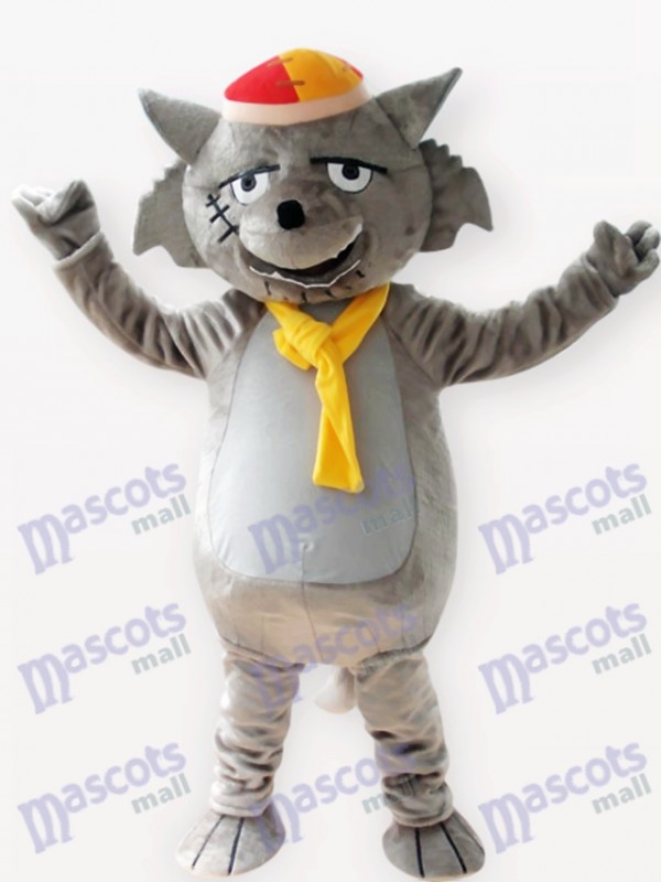Costume de mascotte adulte gris loup animal