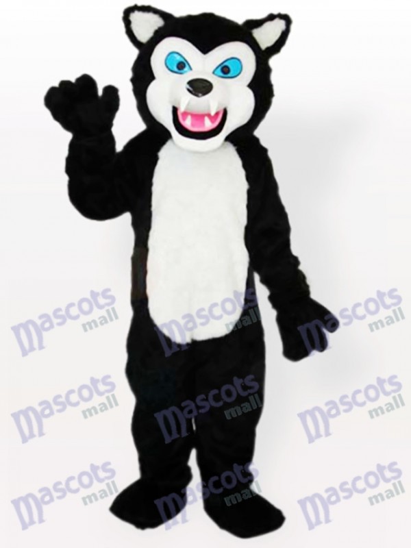 Costume de mascotte adulte Black Wolf